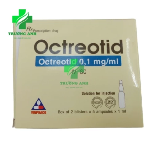 Octreotid 0,1mg/1ml Vinphaco - Thuốc điều trị tiêu chảy nặng