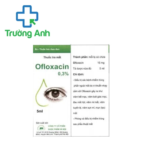 Ofloxacin 0,3% Hanoipharma - Thuốc điều trị viêm mắt