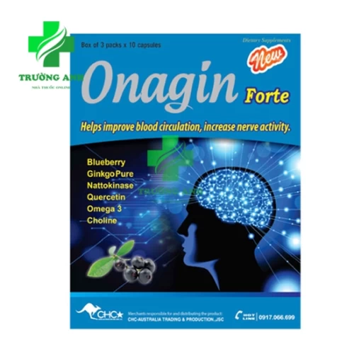 Onagin Forte New - Giúp tăng cường tuần hoàn máu não hiệu quả
