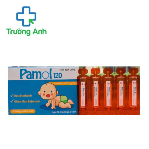 Pamol 120 CPC1 (Hộp 20 ống) - Thuốc giảm đau, hạ sốt cho trẻ