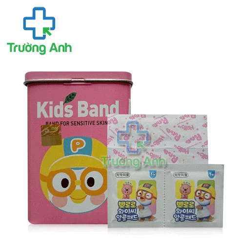 Pororo Tin-Case màu hồng - Băng keo cá nhân