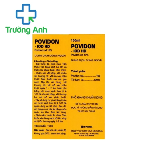 Povidon-Iod HD - Dung dịch sát khuẩn của HD Pharma
