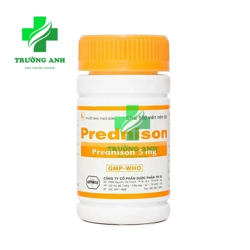 Prednison 5mg Uphace (200 viên màu cam)