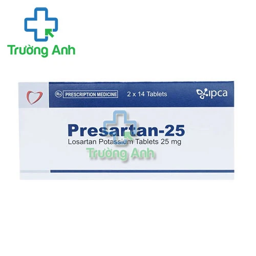 Presartan-25 Ipca - Điều trị tăng huyết áp hiệu quả