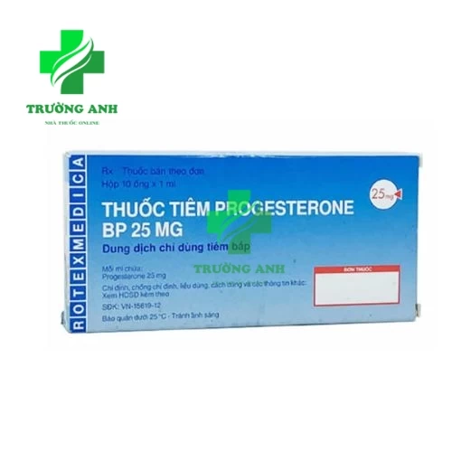 Progesterone Injection BP 25mg - Thuốc điều trị chảy máu cổ tử cung của Đức