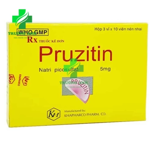 Pruzitin 5mg Khapharco - Điều trị táo bón cho người lớn & trẻ em