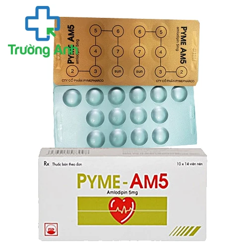 Pyme AM5 Pymepharco (viên nén) - Thuốc trị đau thắt ngực, huyết áp vô căn