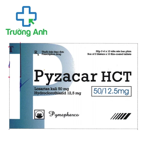 Pyzacar HCT 50/12.5 mg Pymepharco - Thuốc điều trị tăng huyết áp