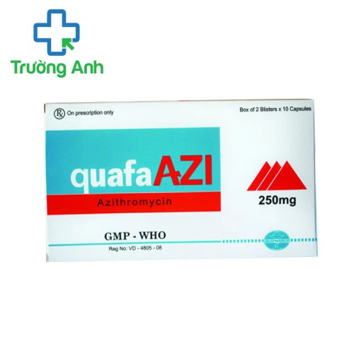 Quafa-Azi 250 mg - Thuốc điều trị viêm phế quản cấp, viêm phổi
