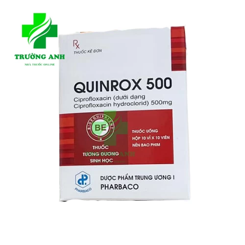 Quinrox 500 Pharbaco - Thuốc điều trị nhiễm trùng hô hấp