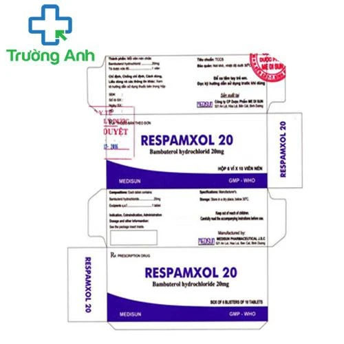 Respamxol 20 - Thuốc điều trị viêm phế quản mãn tính