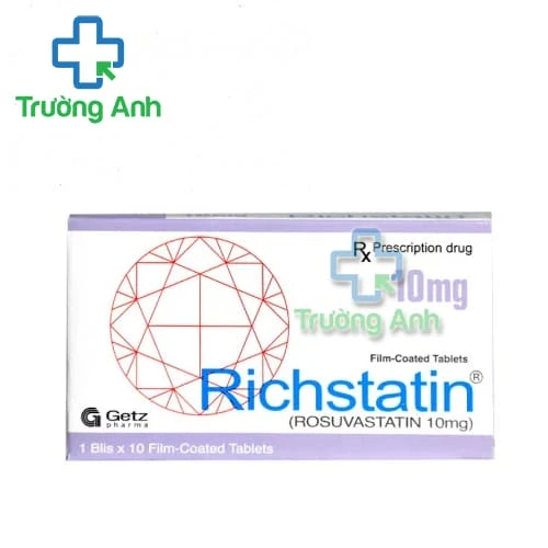 Richstatin 10mg Getz Pharma - Thuốc điều trị tăng Cholesterol