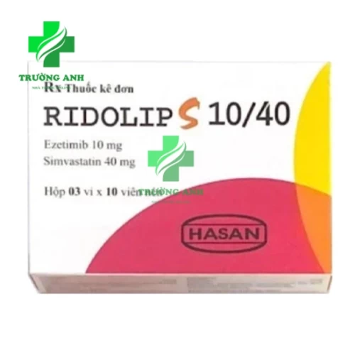 Ridolip S 10/40 Hasan - Thuốc phòng ngừa biến cố tim mạch