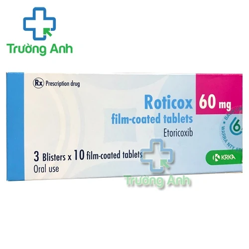 Roticox 60mg film-coated tablets - Thuốc chữa viêm xương khớp hiệu quả