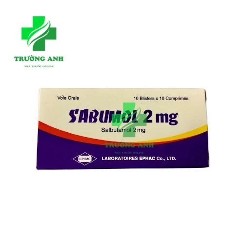 Sabumol 2mg Ephac - Thuốc điều trị cơn hen phế quản