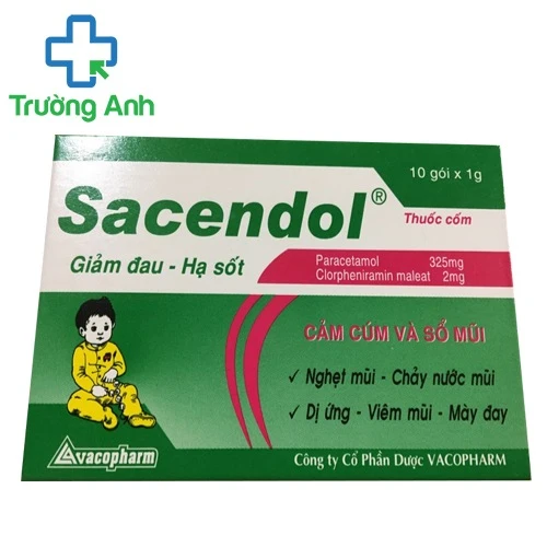 Sacendol - Thuốc điều trị hạ sốt, giảm đau của Vacopharm