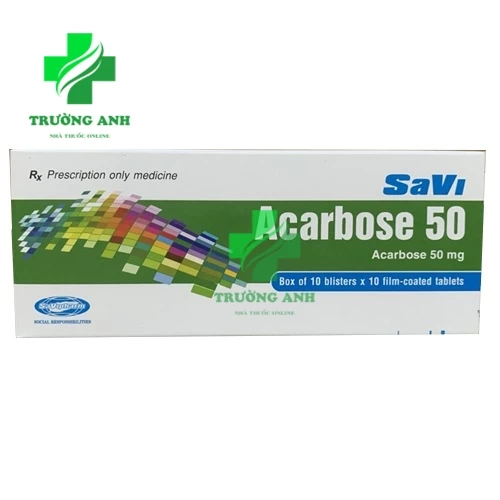 SaVi Acarbose 50 - Điều trị đái tháo đường tuýp 2 hiệu quả