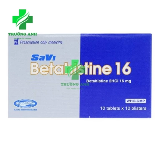 SAVI BETAHISTINE 16 - Điều trị bệnh chóng mặt, ù tai hiệu quả