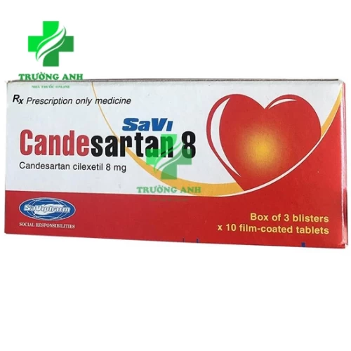 SaVi Candesartan 8 - Điều trị tăng huyết áp, suy tim hiệu quả