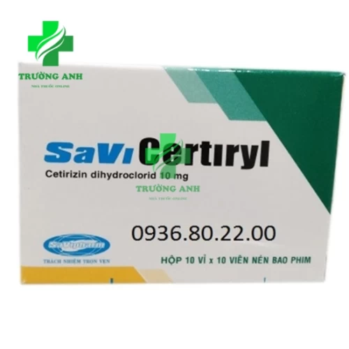SaViCertiryl -Thuốc điều trị viêm mũi dị ứng hiệu quả