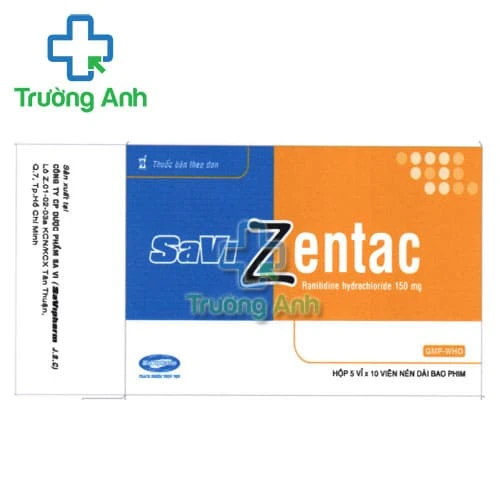 SaViZentac 150mg Savipharm - Thuốc điều trị viêm loét dạ dày-tá tràng