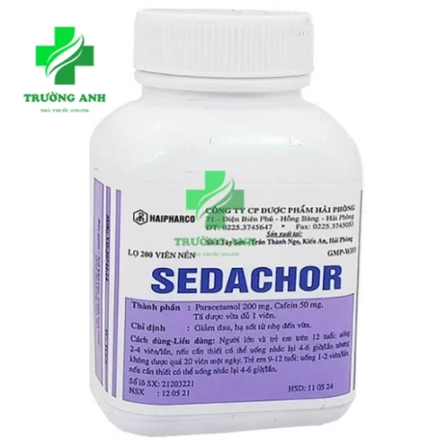 Sedachor - Thuốc giảm đau, hạ sốt thể nhẹ và vừa hiệu quả