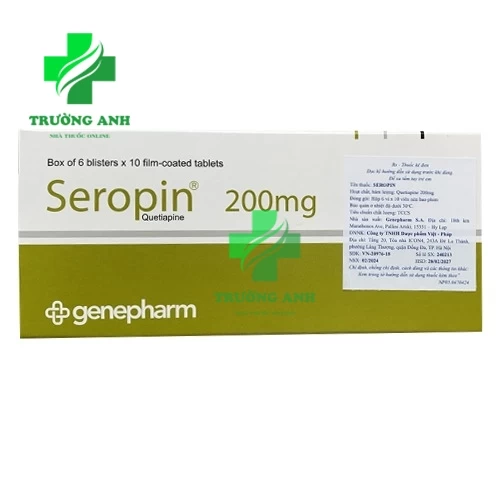 Seropin 200mg - Thuốc điều trị tâm thần phân liệt của Hy Lạp