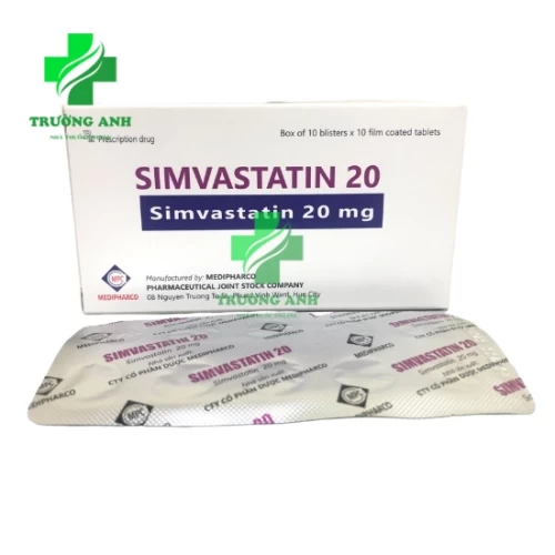 Simvastatin 20 Medipharco - Thuốc điều trị tăng cholesterol máu