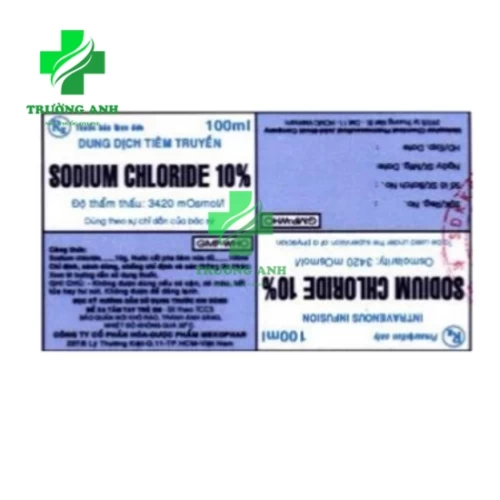 Sodium Chloride 10% - Bổ sung Sodium chloride hiệu quả của Mekophar