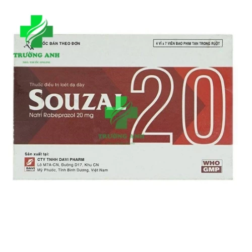 Souzal 20mg Davipharm - Điều trị loét dạ dày - tá tràng