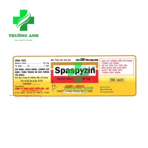 Spaspyzin 40mg Usa-Nic Pharma (200 viên nang)