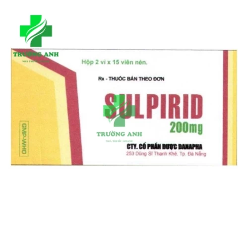 Sulpirid 200mg Danapha - Thuốc điều trị tâm thần phân liệt
