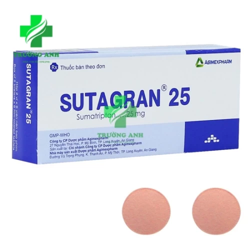 Sutagran 25 - Thuốc điều trị đau nửa đầu cấp tính hiệu quả của Agimexpharm