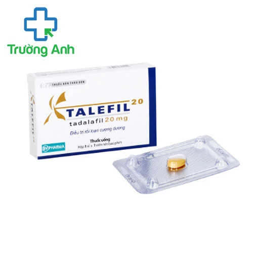 Talefil 20 - Thuốc điều trị rối loạn cương dương ở nam giới.