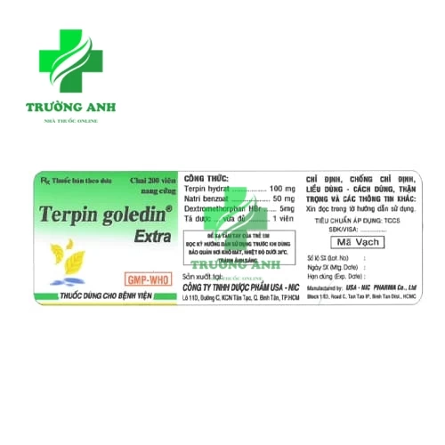 Terpin Goledin extra Usa-Nic Pharma (200 viên)