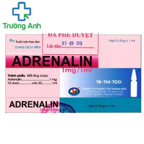 Adrenalin Thephaco - Thuốc dùng hồi sức tim, phổi của Thephaco