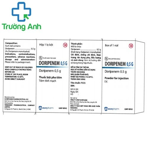 DORIPENEM 0,5G MD Pharco - Thuốc điều trị nhiễm khuẩn hiệu quả