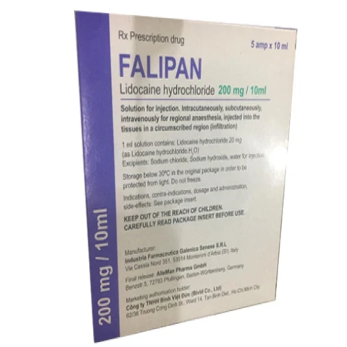 Falipan 200mg/10ml - Thuốc gây tê tại chỗ, gây tê vùng của Italy