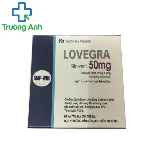 Lovegra - 50mg - Thuốc điều trị rối loạn cương dương của nam giới