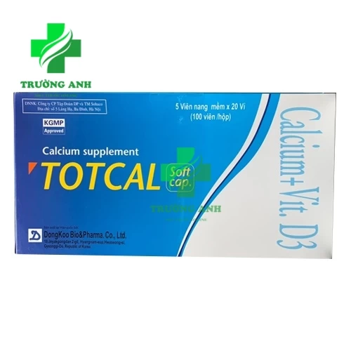 Totcal Soft capsule - Thuốc điều trị bệnh còi xương hiệu quả