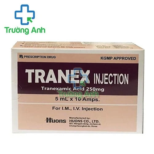 Tranex Injection 250mg/5ml Huons - Thuốc phòng và điều trị xuất huyết