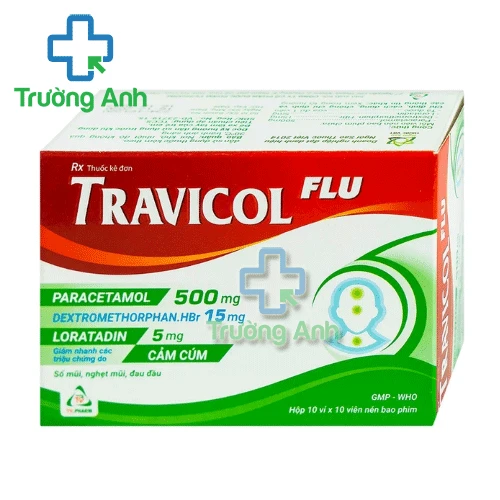 Travicol Flu (vỉ) - Thuốc điều trị các triệu chứng cảm cúm