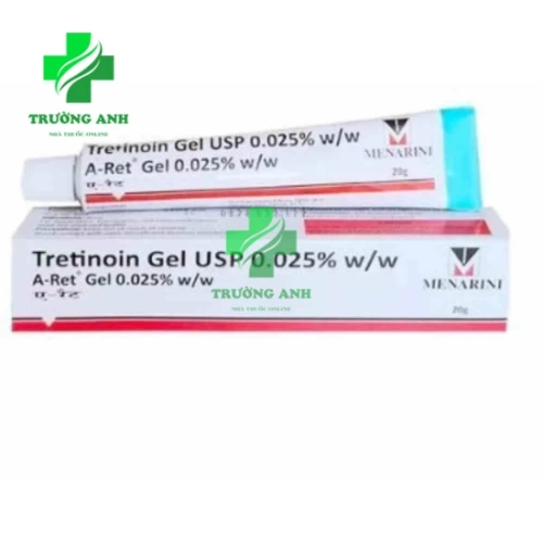 Tretinoin Gel USP 0.025% (A-ret 0,025%) Menarini - Trị mụn trứng cá