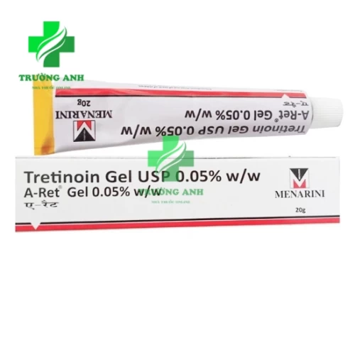 Tretinoin Gel USP 0.05% (A-ret 0,05%) Menarini - Trị mụn trứng cá 