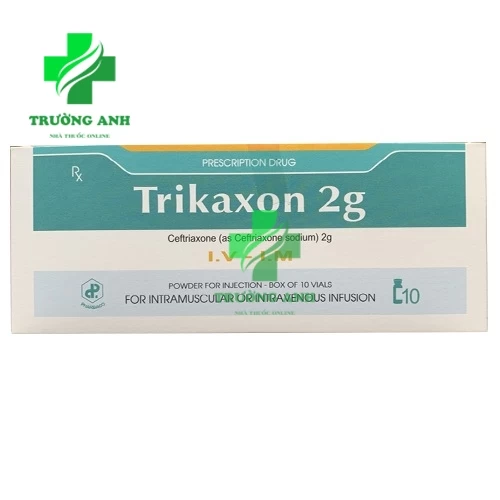 Trikaxon 2g - Thuốc điều trị nhiễm khuẩn nặng của Pharbaco