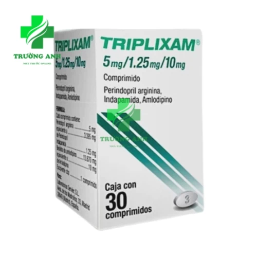 TRIPLIXAM 5mg/1.25mg/10mg - Thuốc điều trị các bệnh tim mạch hiệu quả