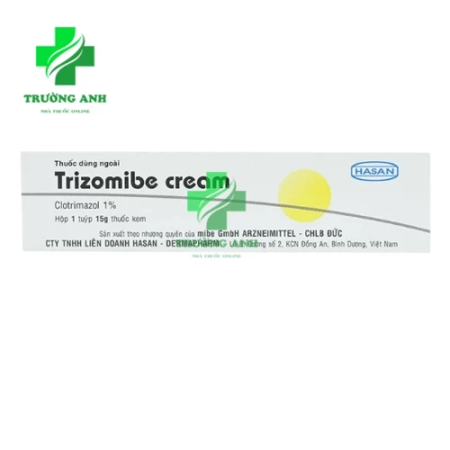 Trizomibe cream 15g Hasan - Trị nấm Candida ngoài da, hắc lào