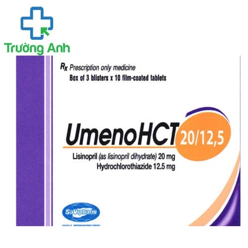 UmenoHCT 20/12,5 - Thuốc điều trị tăng huyết áp hiệu quả