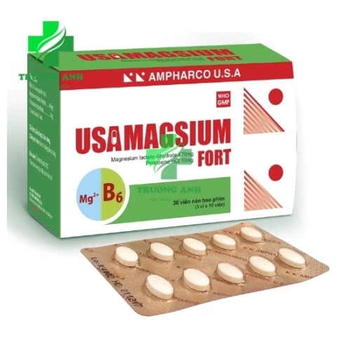 USAMAGSIUM FORT - Hỗ trợ điều trị thiếu hụt vitamin B6 và magie 