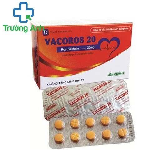 Vacoros 20 - Thuốc điều trị rối loạn lipid huyết của Vacopharm